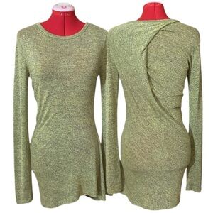 T Alexander Wang Marled Drape Back Mini Dress Tunic Size Small